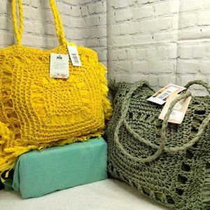 Most Wanted USA Seagrass Woven Straw Totes.